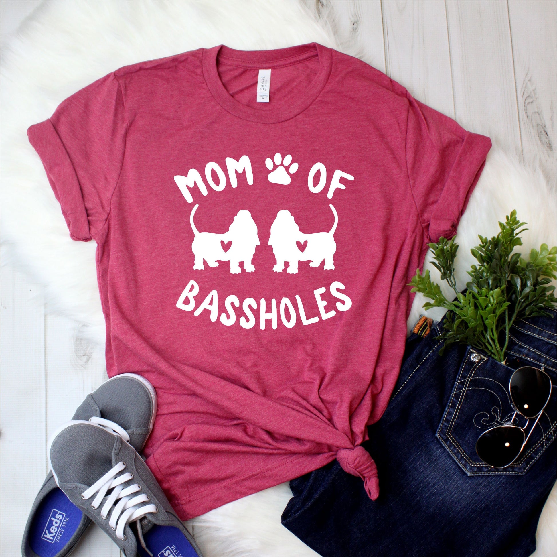 Mom of Bassholes Shirt - Funny Basset Hound Mom Shirt - Gift [Unisex Shirt]