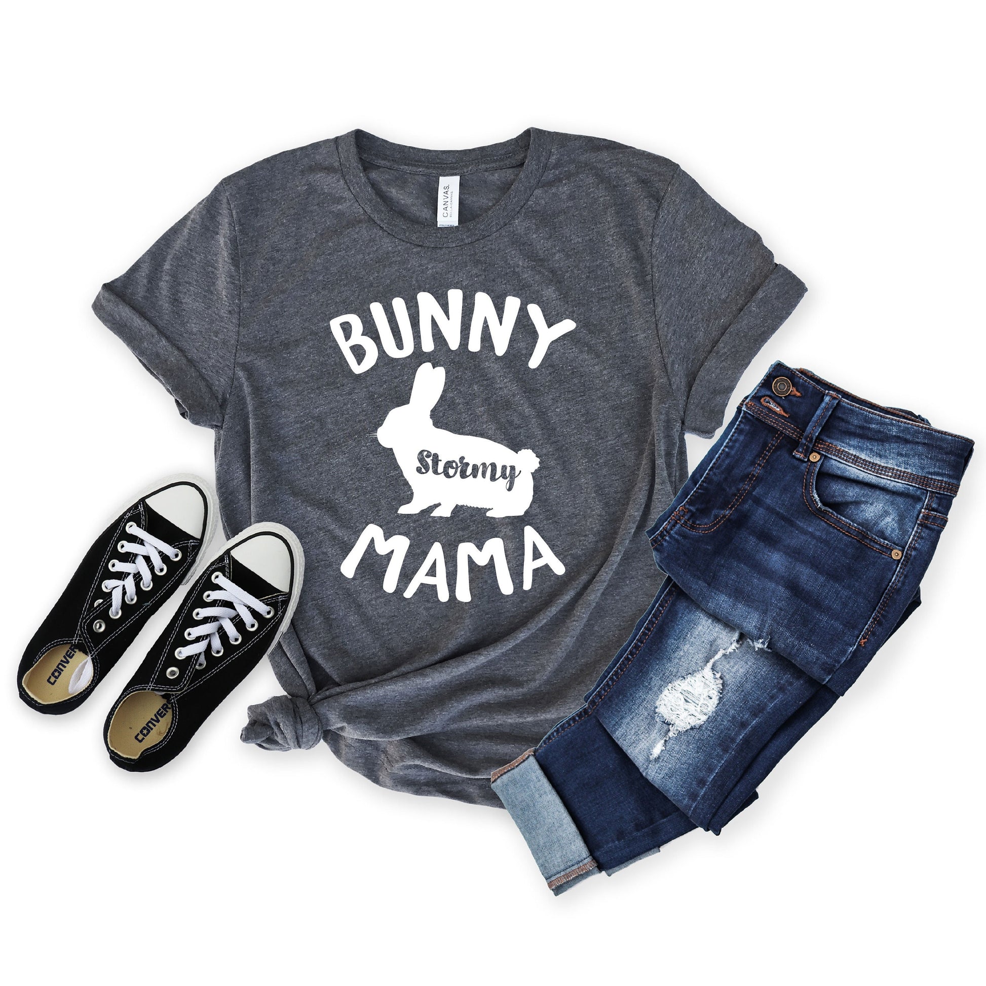 Personalized Bunny Mama Shirt - Rabbit Mama Shirt - Rabbit Mom Shirt - with pets' names - Gift [Unisex Shirt]