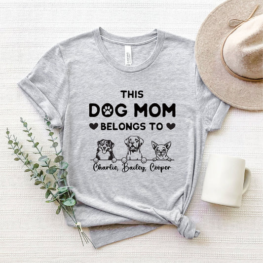 Personalized Dog Mom Shirt - This Dog Mom Belongs To - Gift [Unisex Shirt]