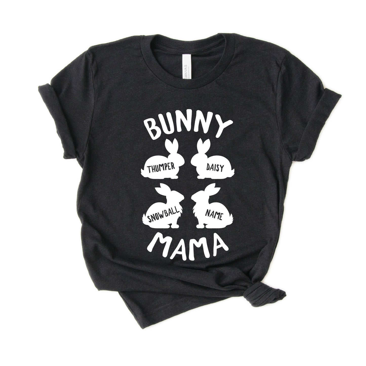 Personalized Bunny Mama Shirt - Rabbit Mama Shirt - Rabbit Mom Shirt - with pets' names - Gift [Unisex Shirt]