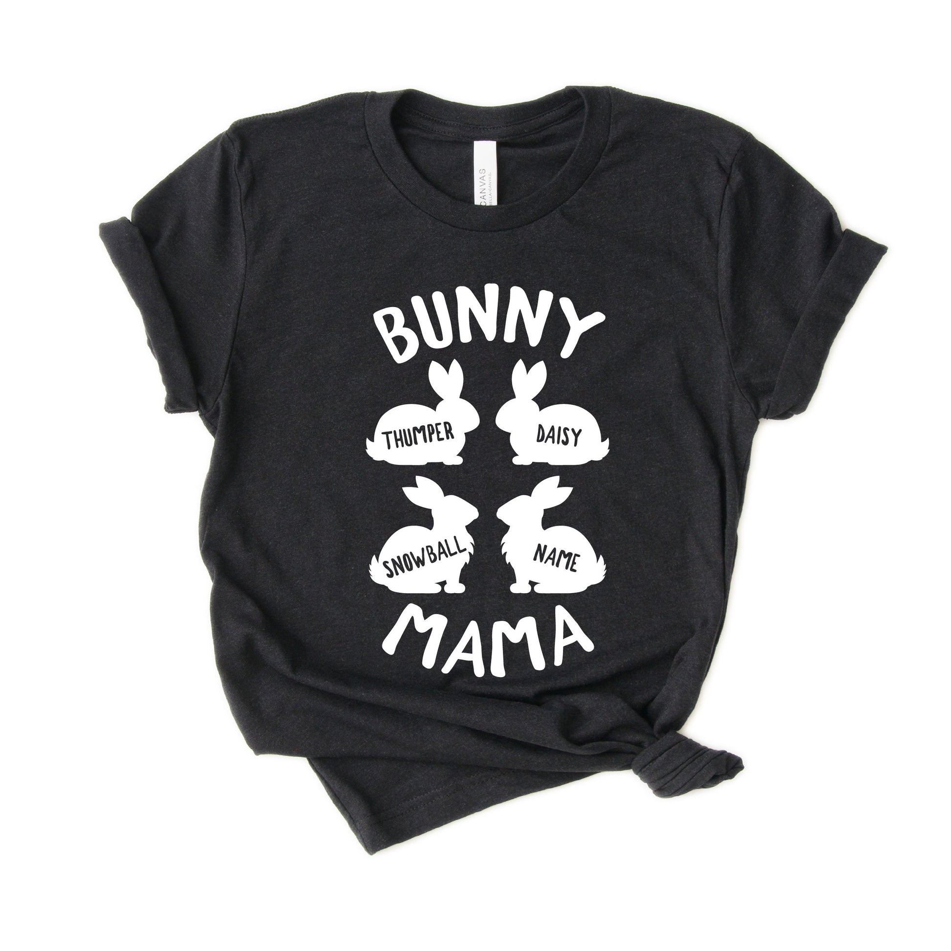 Personalized Bunny Mama Shirt - Rabbit Mama Shirt - Rabbit Mom Shirt - with pets' names - Gift [Unisex Shirt]
