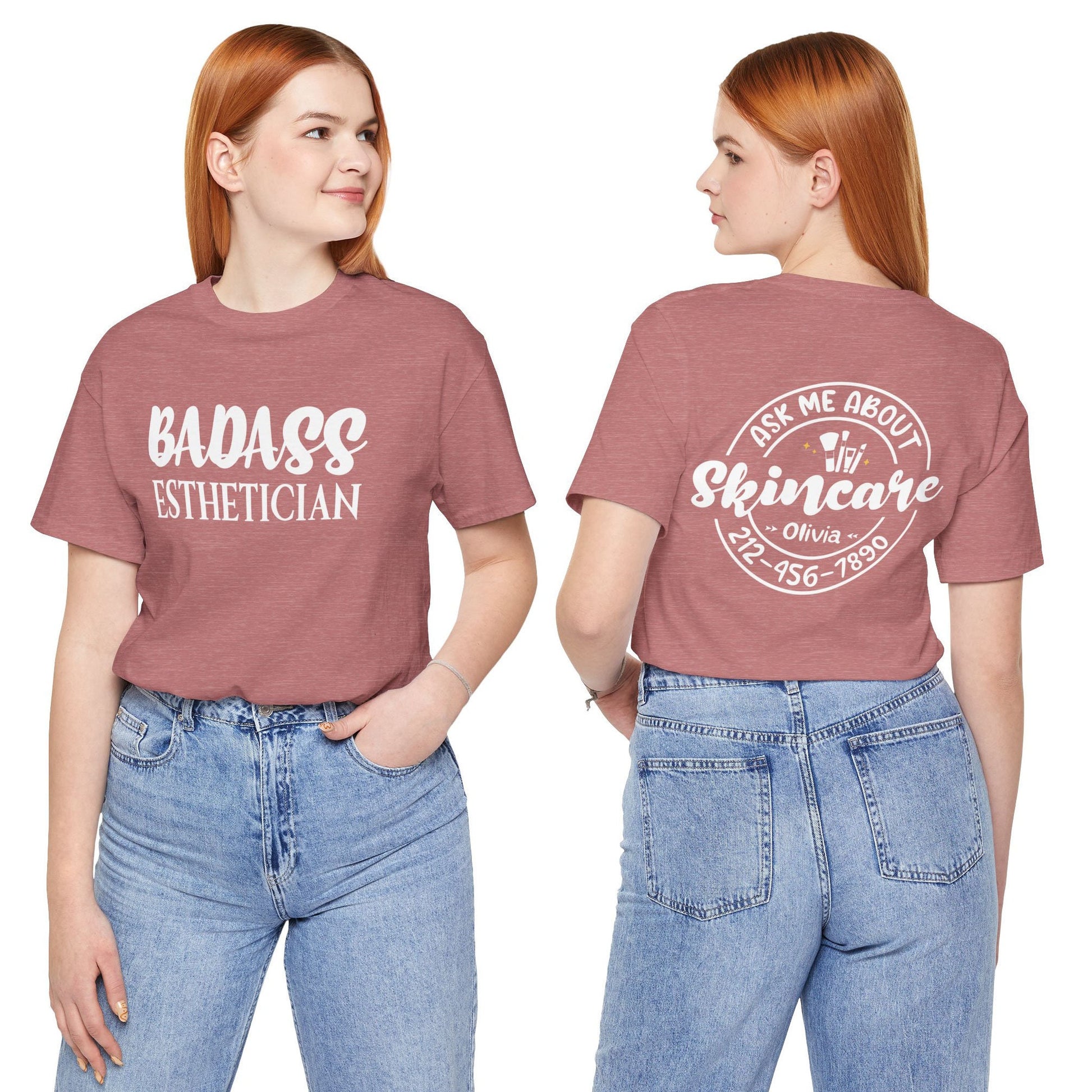 Personalized Esthetician Shirt - Cosmetologist, Cosmetology Beauty Professional, Makeup Artist Tee - Funny Beautician Skincare Gift [Unisex]