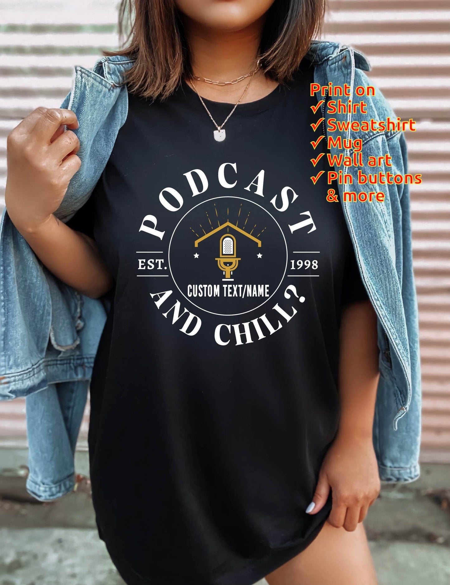 Personalized Funny Podcaster Shirt - Custom Podcast Host Tee - Gift [Unisex Shirt]