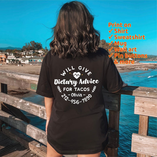 Personalized Dietitian Shirt, RD Shirt, Registered Dietitian gifts, Nutritionist shirt, Dietary Experts Tee[Unisex]