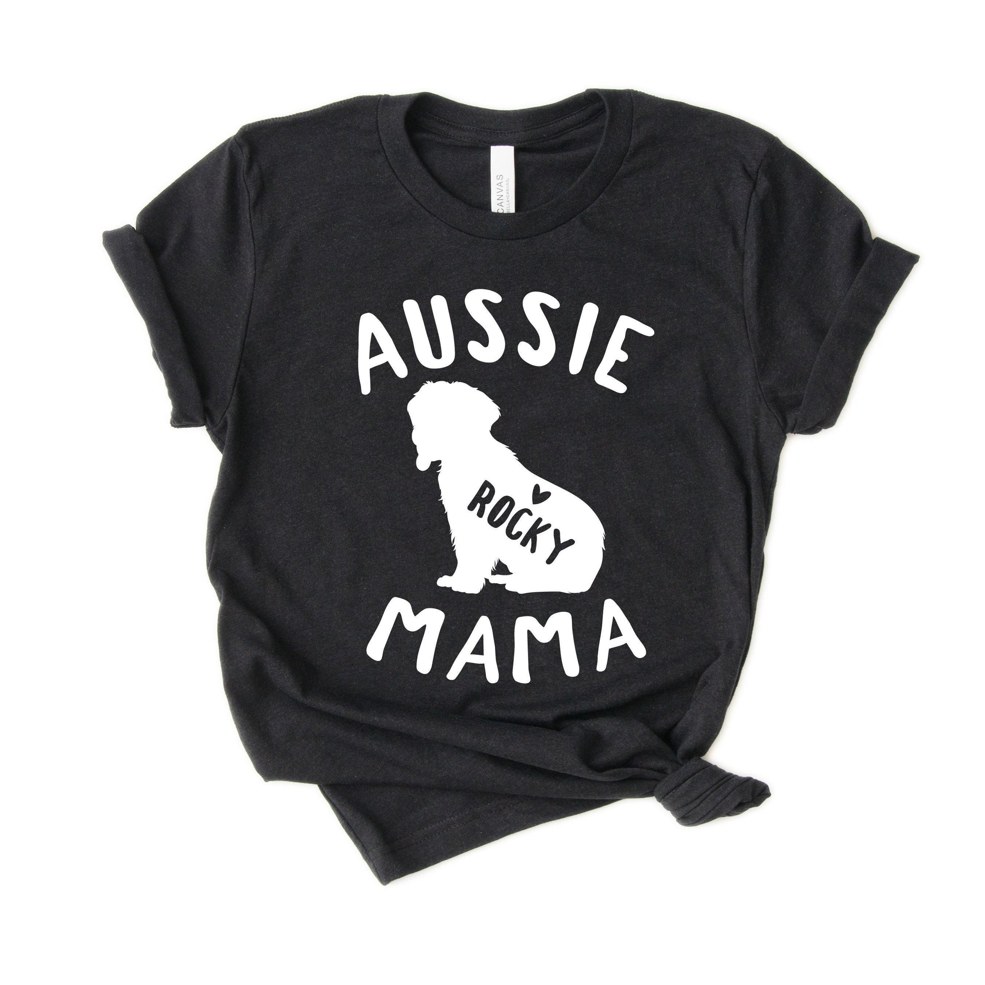 Unisex Personalized Aussie Mama Shirt - Custom Aussie Mom Shirt - australian shepherd Shirt - australian shepherd mom - Gift-