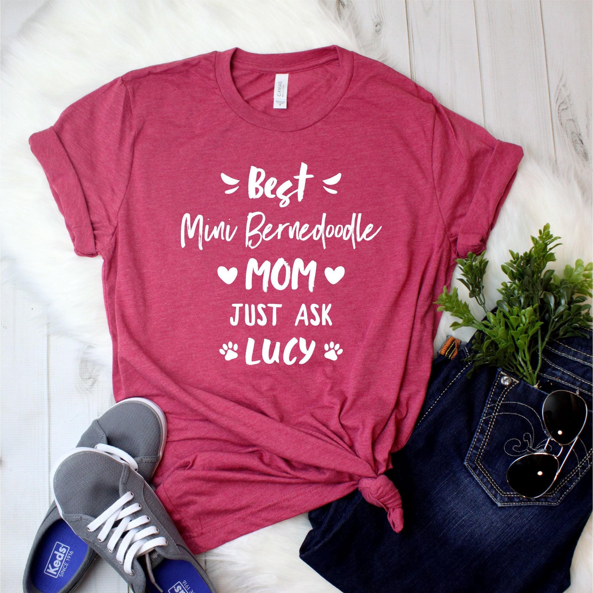 Personalized Mini Bernedoodle Mom Shirt - Gift - [Unisex Shirt]