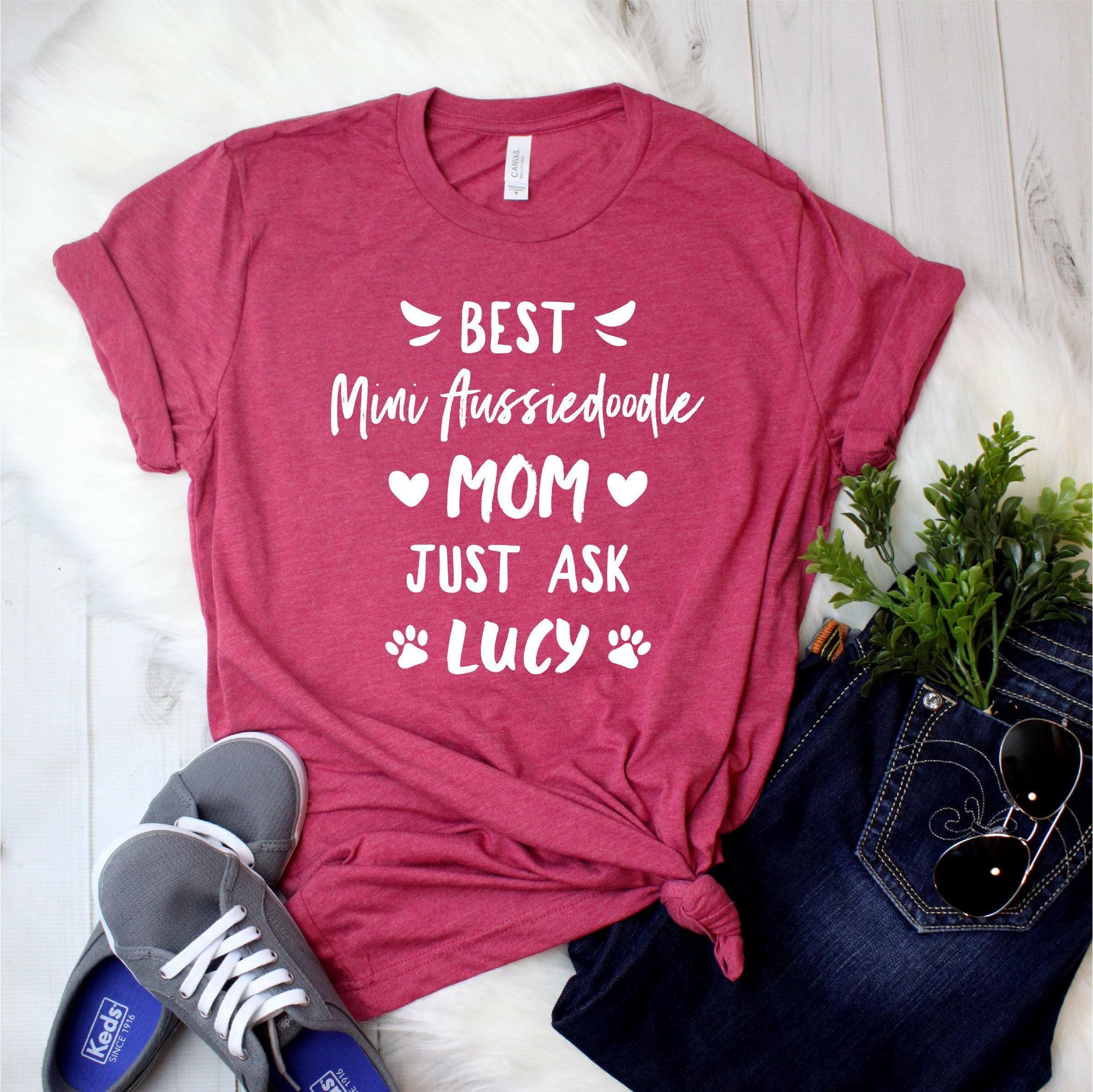Personalized Mini Aussiedoodle Mom Shirt - Gift [Unisex Shirt]