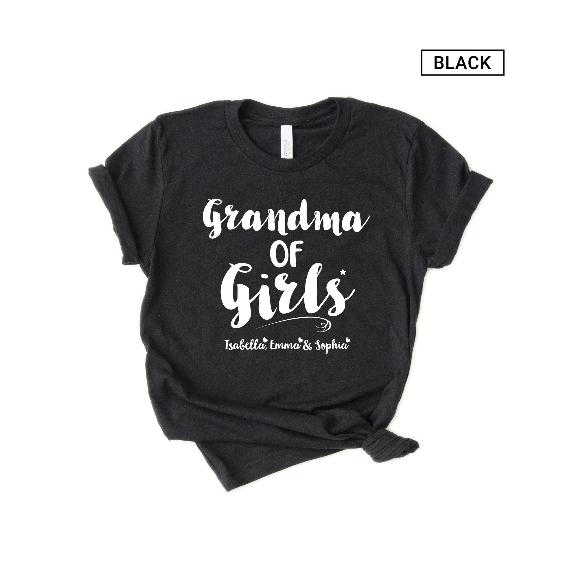Personalized Grandma of Girls Shirt - Customized with names - Gift [Unisex Shirt]