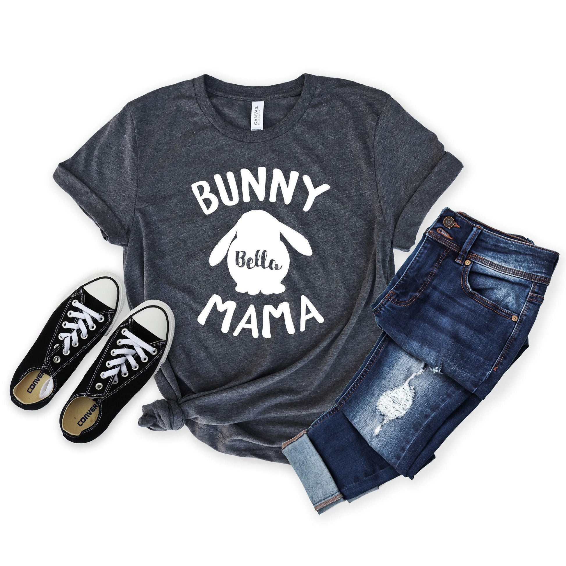 Personalized Bunny Mama Shirt - Rabbit Mama Shirt - Rabbit Mom Shirt - with pets' names - Gift [Unisex Shirt]