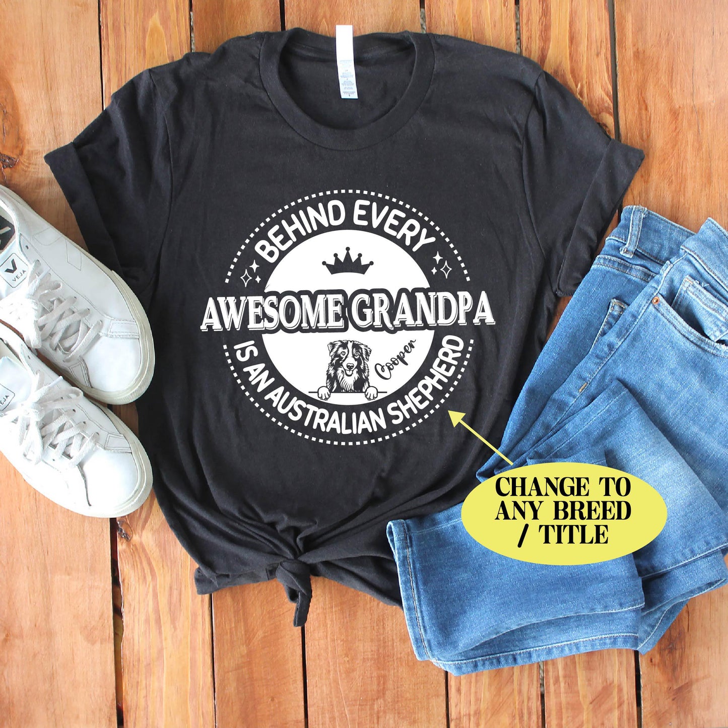 Personalized Awesome Grandpa Dog Owner Shirt - Custom Dog Lover Shirt - Gift [Unisex Shirt]