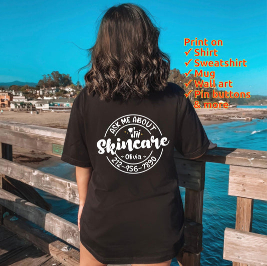 Personalized Skincare Shirt - Cosmetologist, Cosmetology Beauty Professional, Makeup Artist Tee - Funny Beautician Esthetician Gift [Unisex]