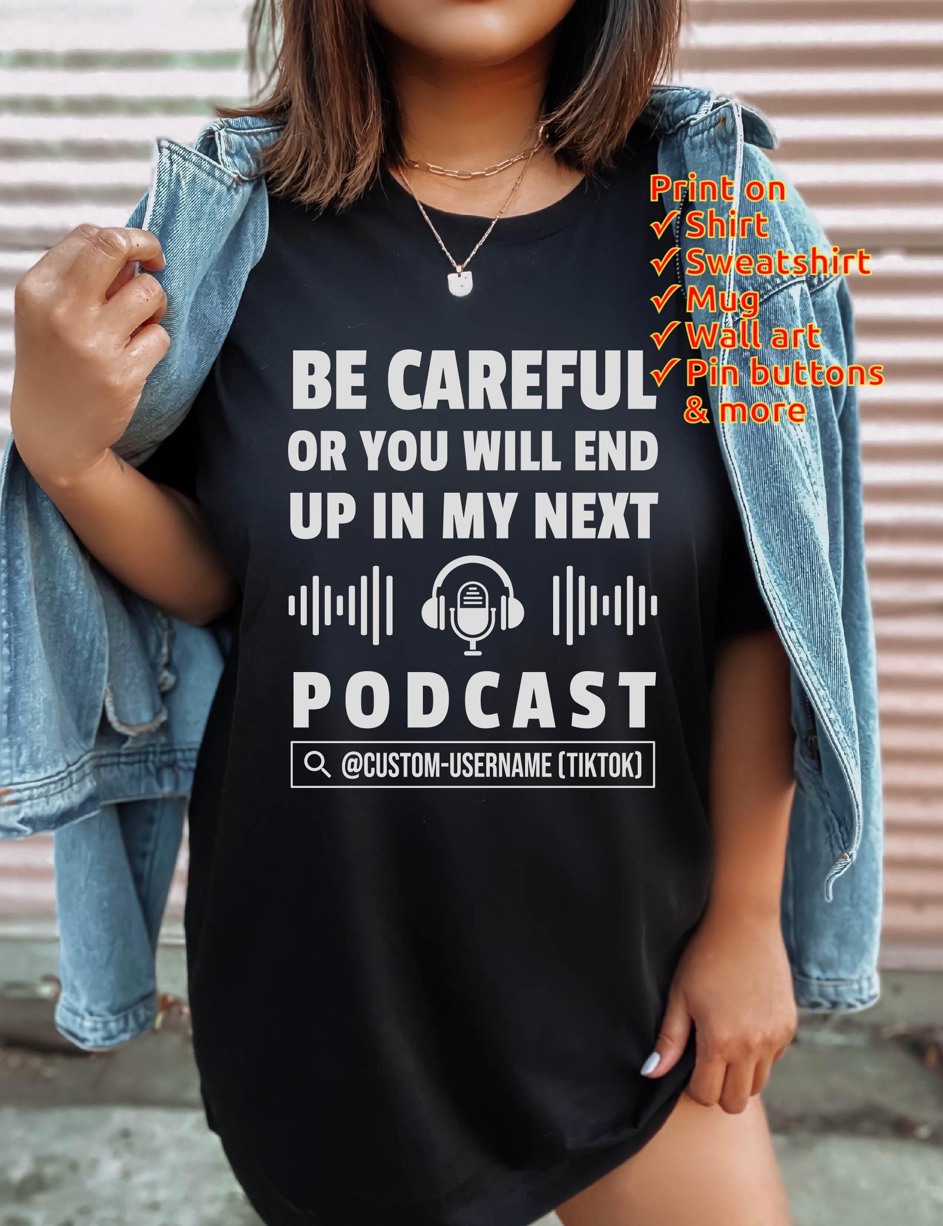 Personalized Funny Podcaster Shirt - Custom Podcast Host Tee - Gift [Unisex Shirt]