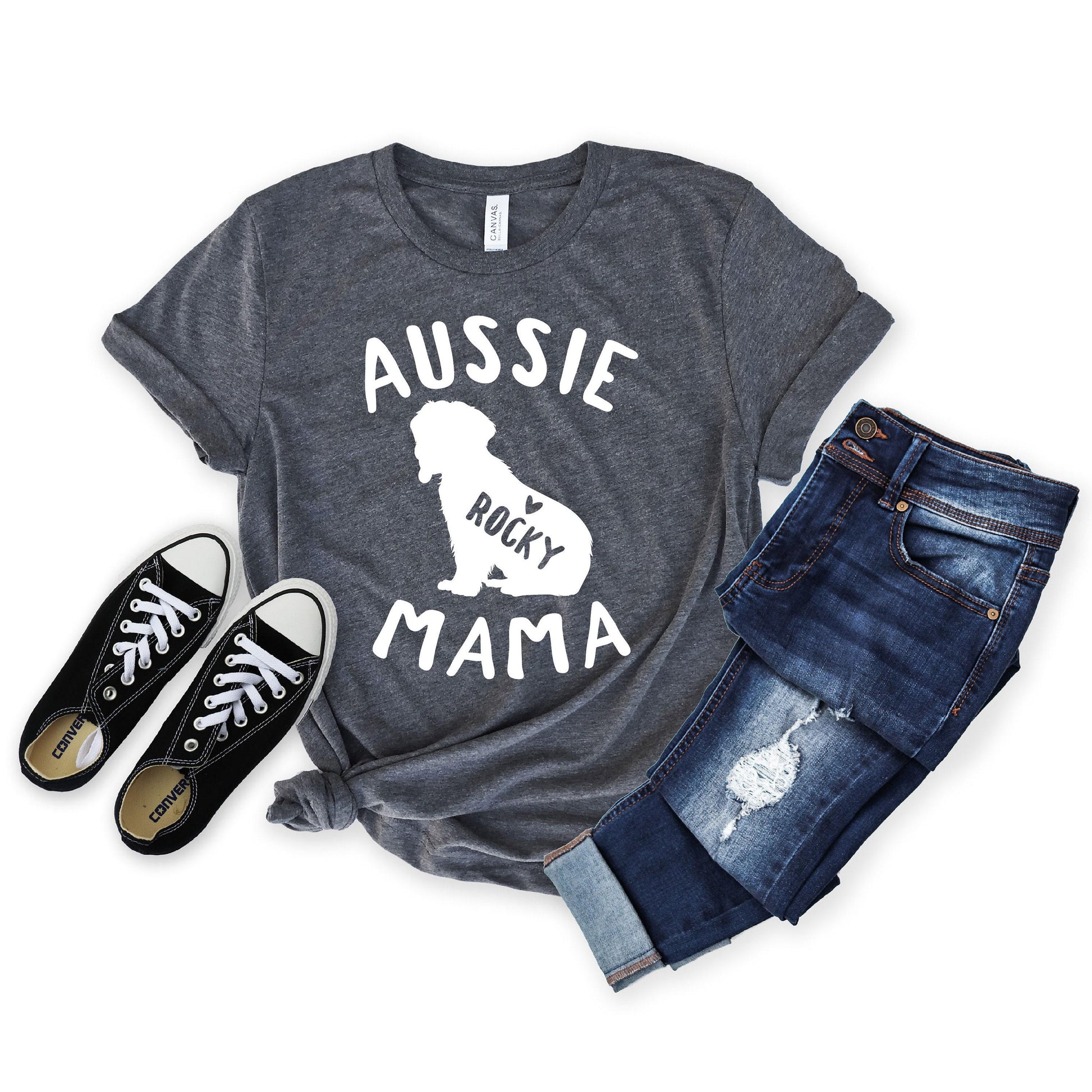 Unisex Personalized Aussie Mama Shirt - Custom Aussie Mom Shirt - australian shepherd Shirt - australian shepherd mom - Gift-