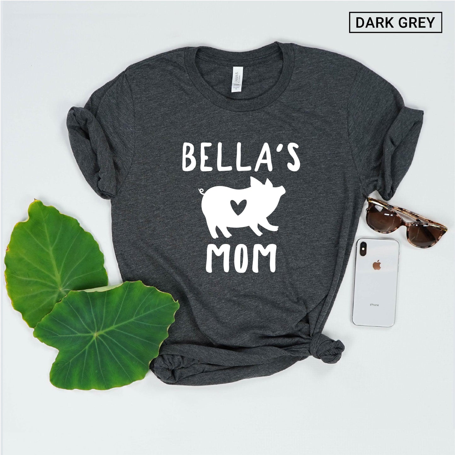 Personalized Pig Mom Shirt - Mini Pig Mom Shirt - Customized with names [Unisex Shirt]