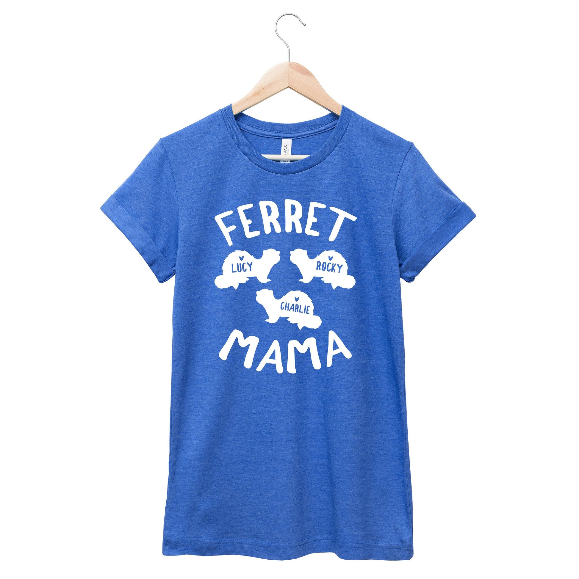 Personalized Ferret Mama Shirt - Ferret Mom Shirt - Custom Pet Ferret Shirt - Gift [Unisex Shirt]