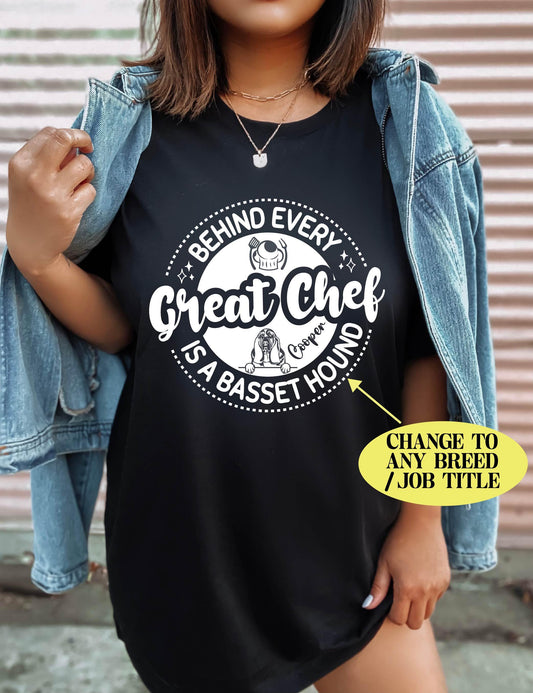 Personalized Chef Dog Shirt - Custom Dog Lover Cook Shirt - Culinary Dog Owner Shirt - Gift [Unisex Shirt]