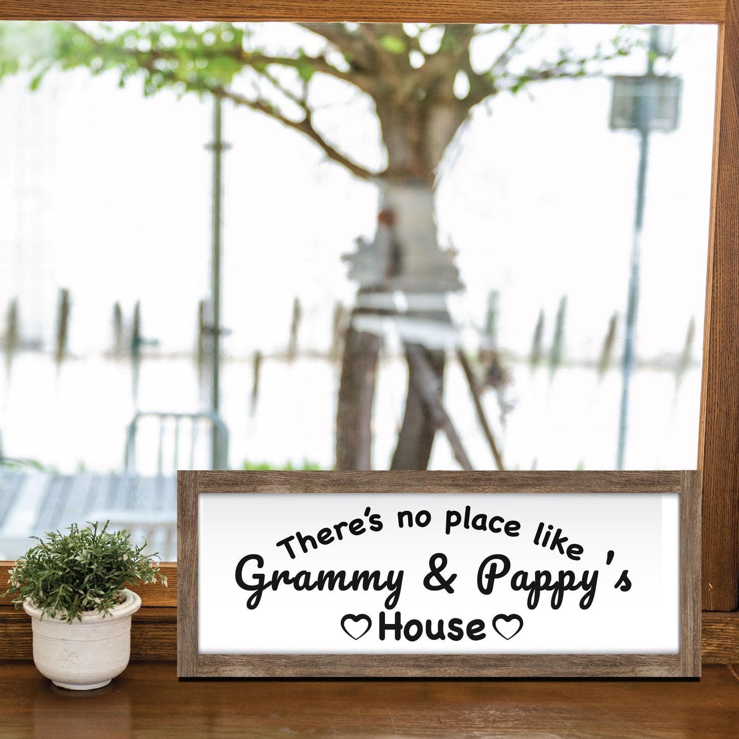 Personalized Grandma Grandpa Sign, Custom Grandparents Home Welcome Sign, Nana Papa, Grammy Pappy House Wood Sign, Wall Decor, Gift