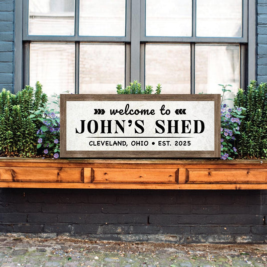 Personalized Shed Sign, Custom House Wood Decor, Gift