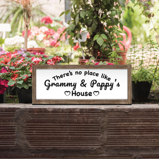 Personalized Grandma Grandpa Sign, Custom Grandparents Home Welcome Sign, Nana Papa, Grammy Pappy House Wood Sign, Wall Decor, Gift