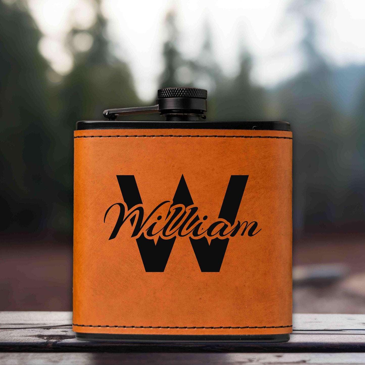 Personalized Flask, Custom Monogrammed Flask Gift for Him, Husband, Men's Water Bottle