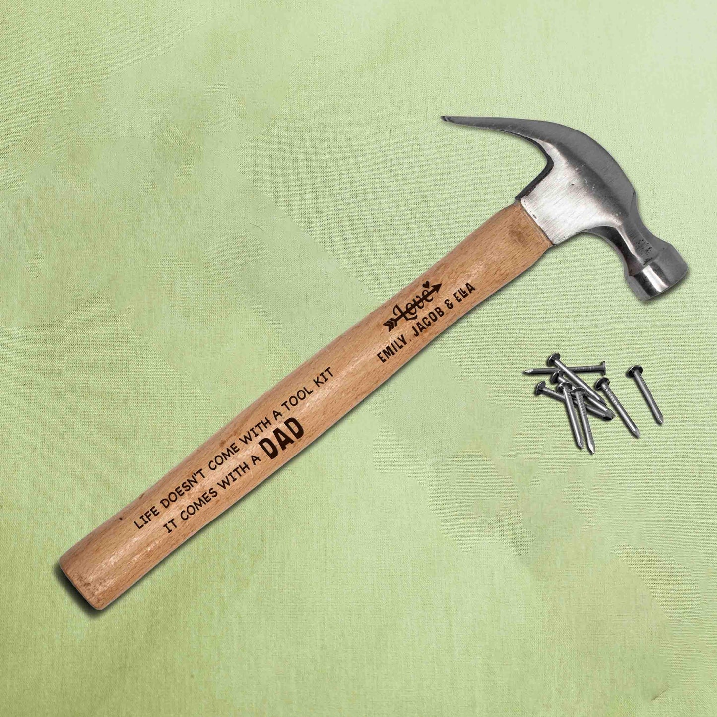 Personalized Hammer for Dad, Custom Grandpa Gift with kids names, Fathers Day Gift