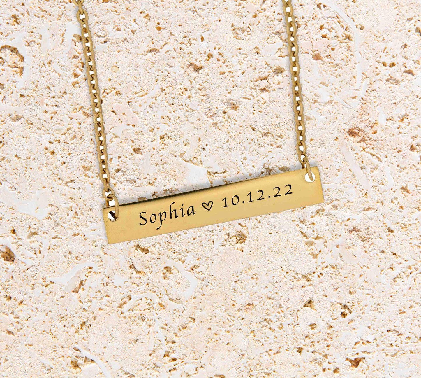 Personalized Necklace, Custom Engraved Bar Necklace with Children’s Names , Name Necklace for Mom, Grandma, Dad, Grandpa