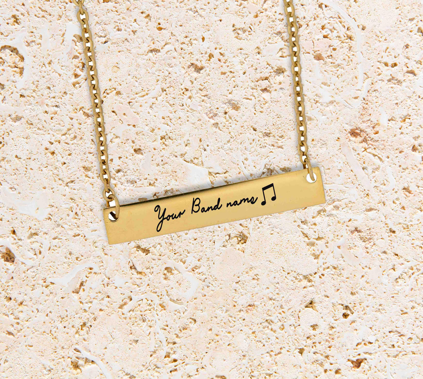 Personalized Band Necklace With Band name, Custom Gift for Music Lover