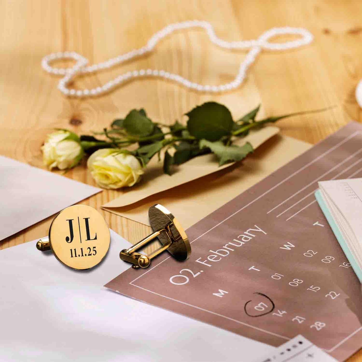 Personalized Cufflinks For Groom, Groomsmen Proposal Gift, Custom Cuff Links with Initials, Wedding Party Favor Gifts