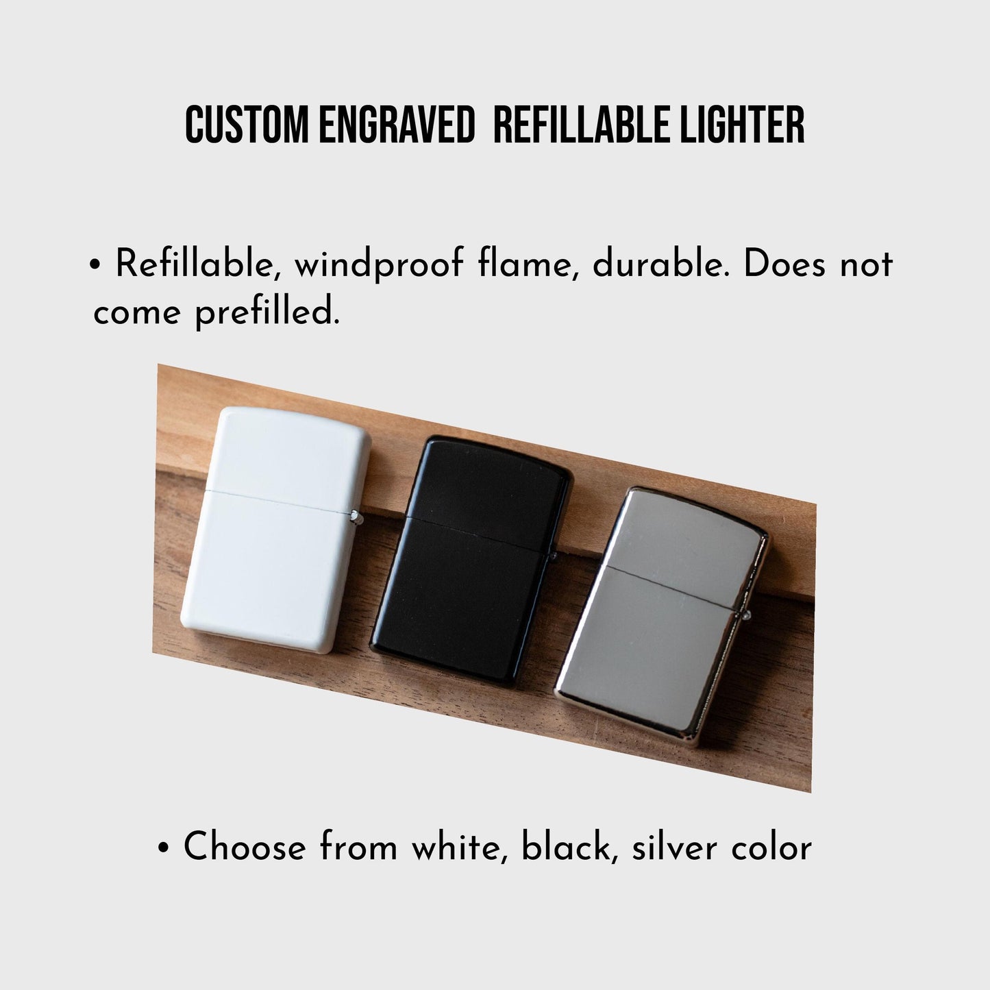 Personalized refillable lighter with name, Groomsman proposal gift, Wedding Gift