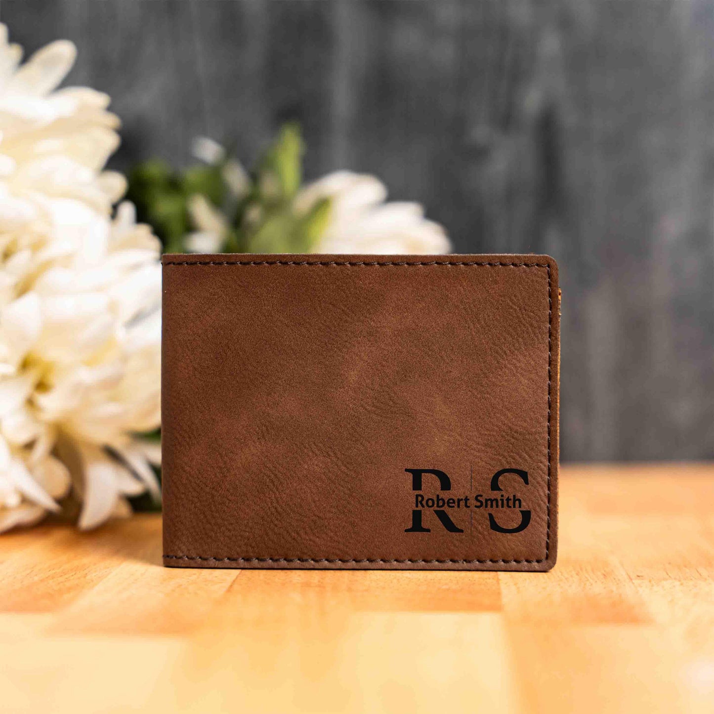 Personalized Wallet for Husband Boyfriend with Engraved Name/Message inside, Valentine’s Day Gift for Men