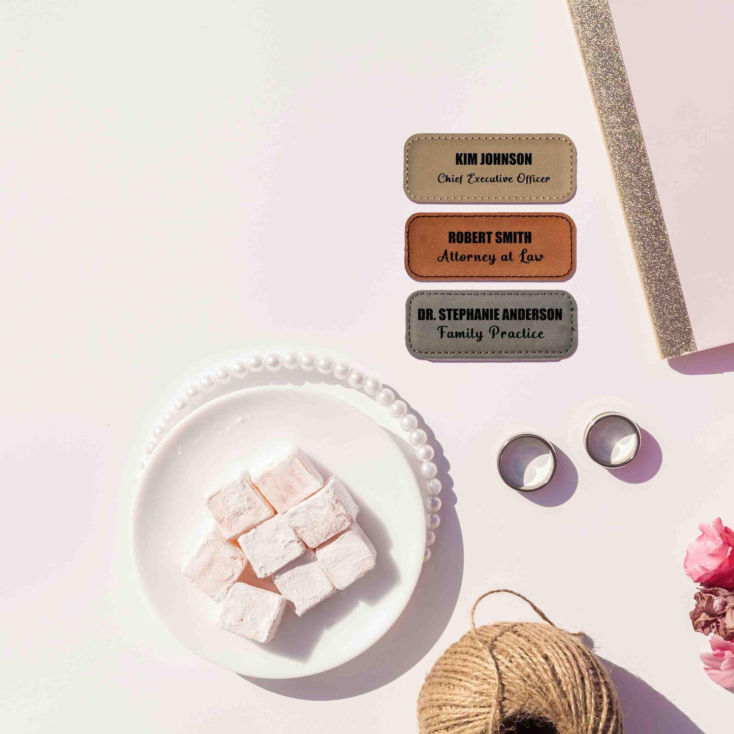 Personalized Magnetic Name Badge with job title, new job new position Promotion Gift Custom Professional Name Tag