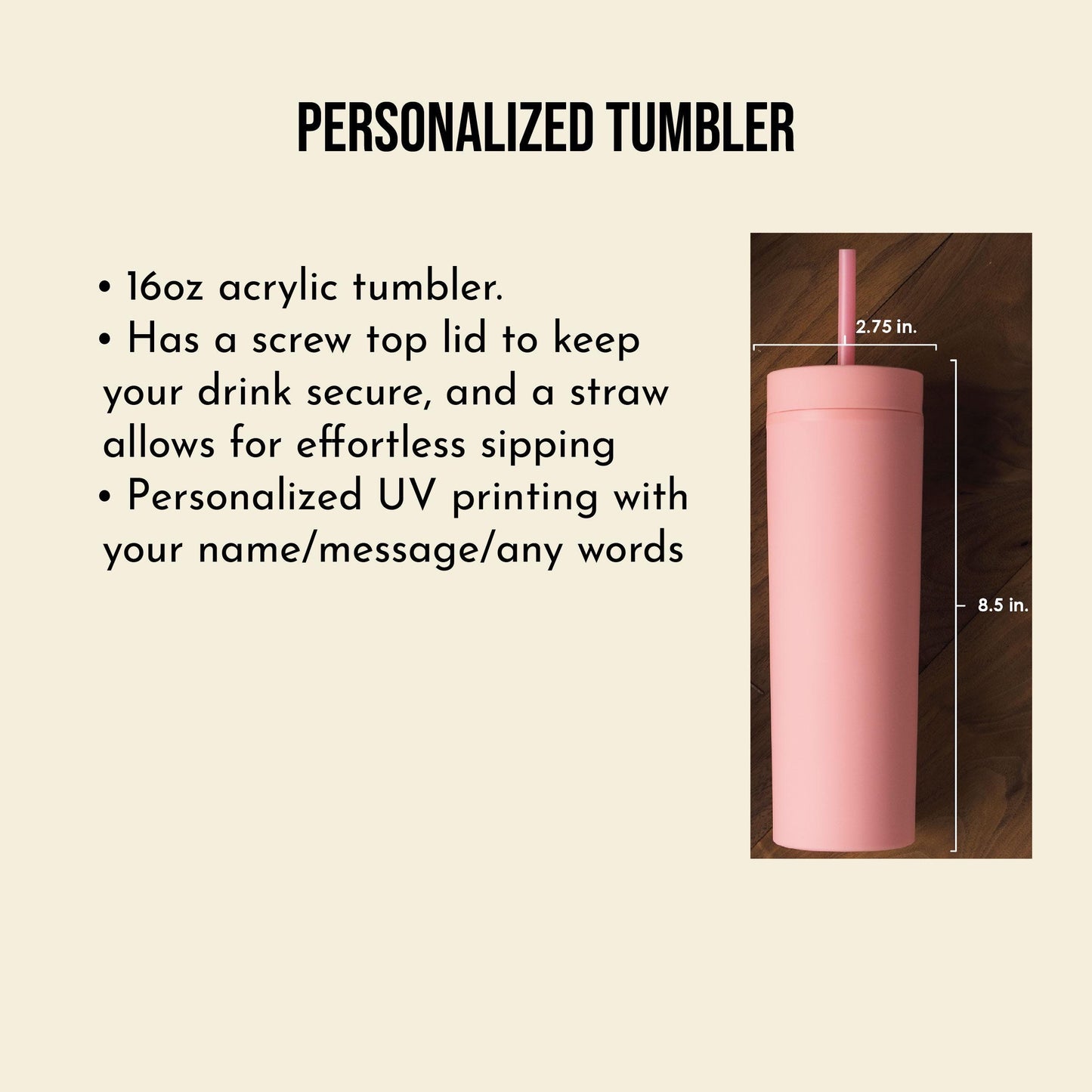 Personalized Wedding name title tumbler with Lid and Straw,  Acrylic Tumbler, Custom Skinny Cup for Bride, Bridesmaids, Maid of Honor