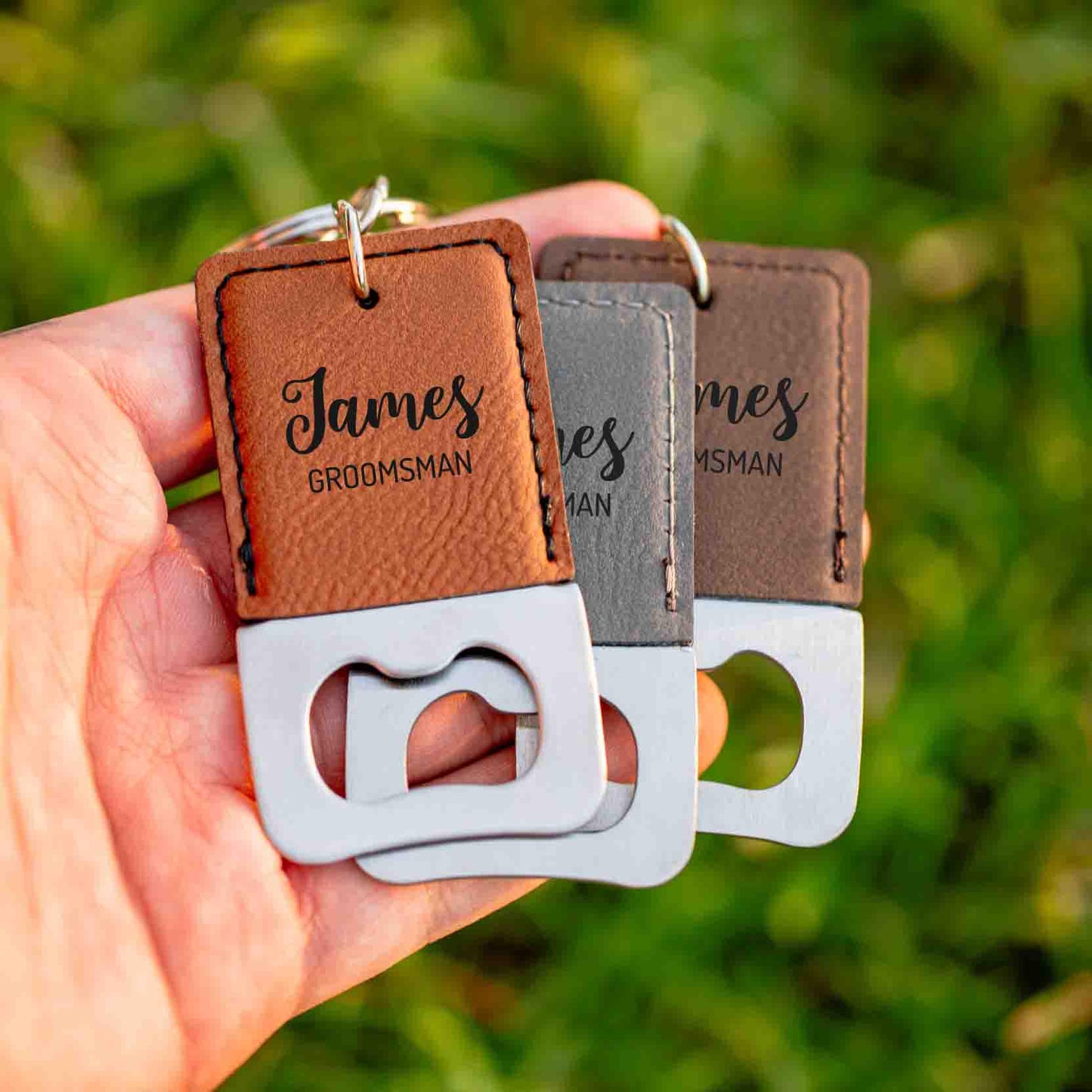 Personalize Keychain Bottle Opener with Name and title, Groomsman proposal Wedding gift for Men