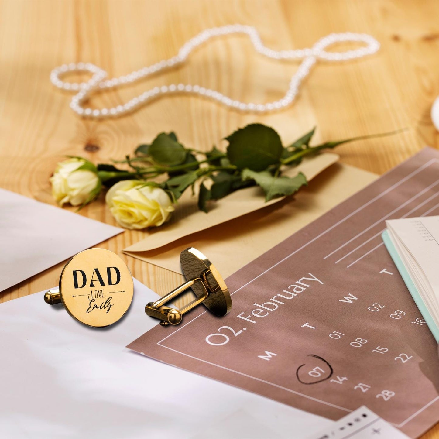 Personalized Cufflinks For Dad Gift Ideas Custom Dad Cuff Links with Name, Men's Jewelry