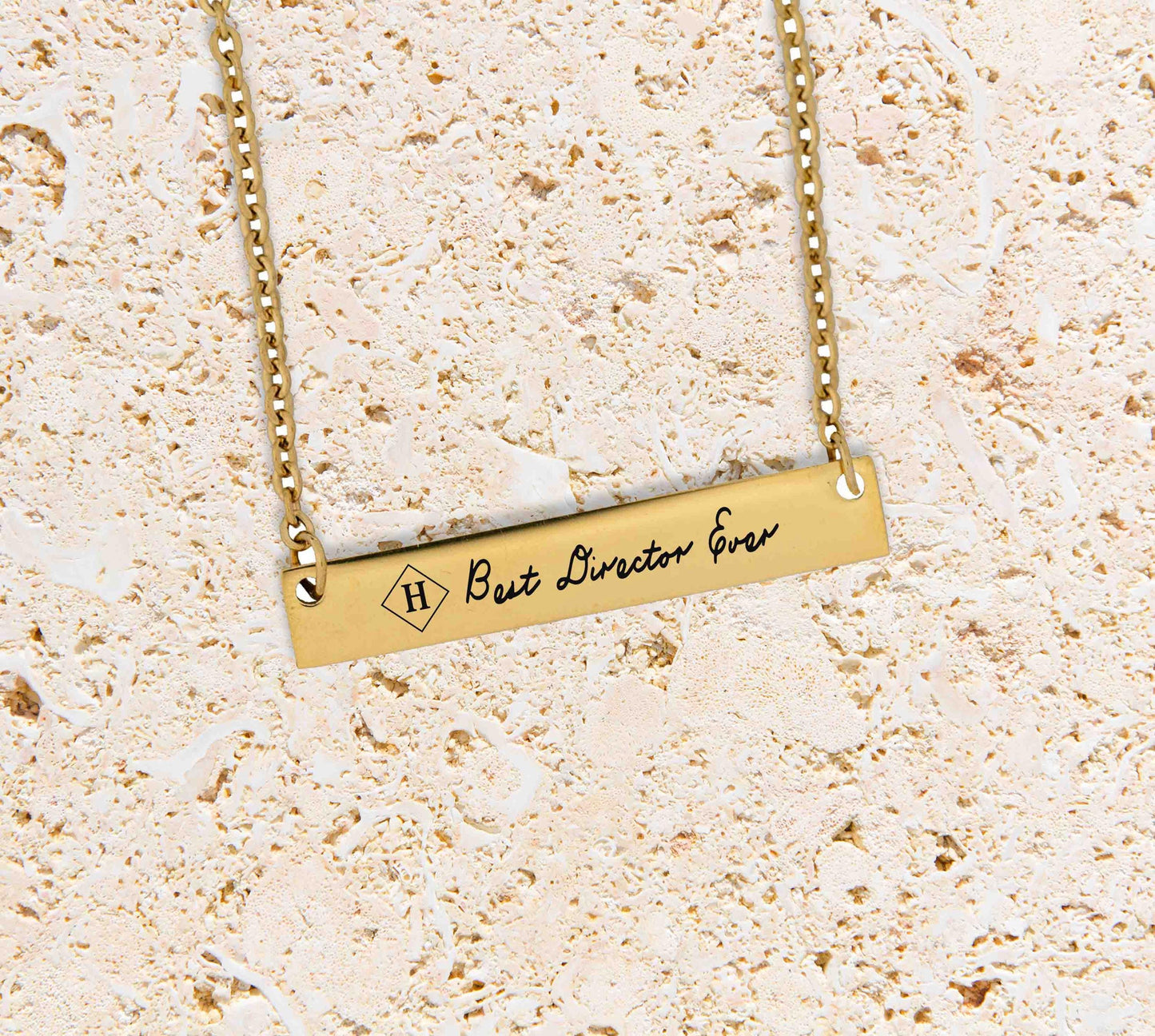 Personalized Best Director Ever Necklace, Custom Initial Gift for Film Director