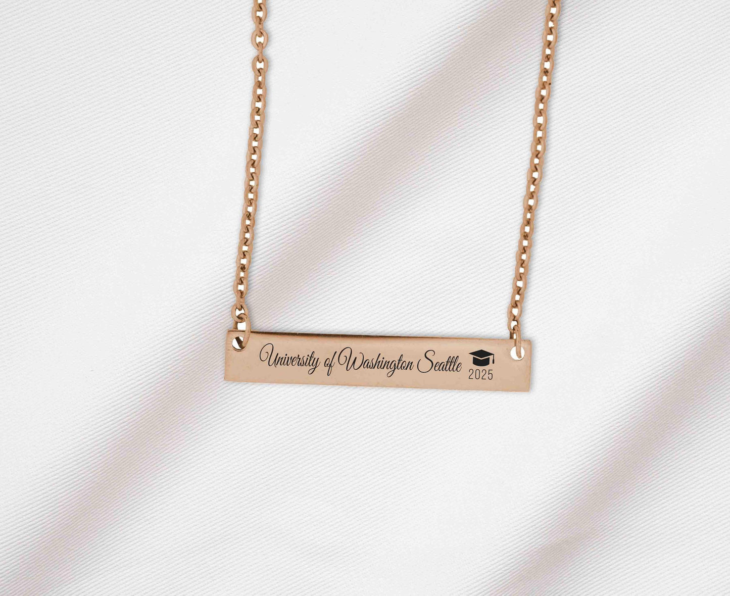 Personalized Necklace Graduation Gift with University School Name, Custom Gift