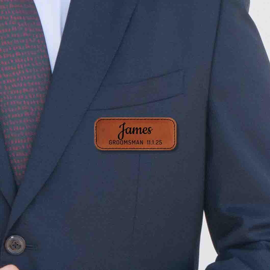 Personalized Magnetic Name Badge For Groomsmen Proposal Gift Ideas Custom Name Tag Wedding Party Favor Gifts