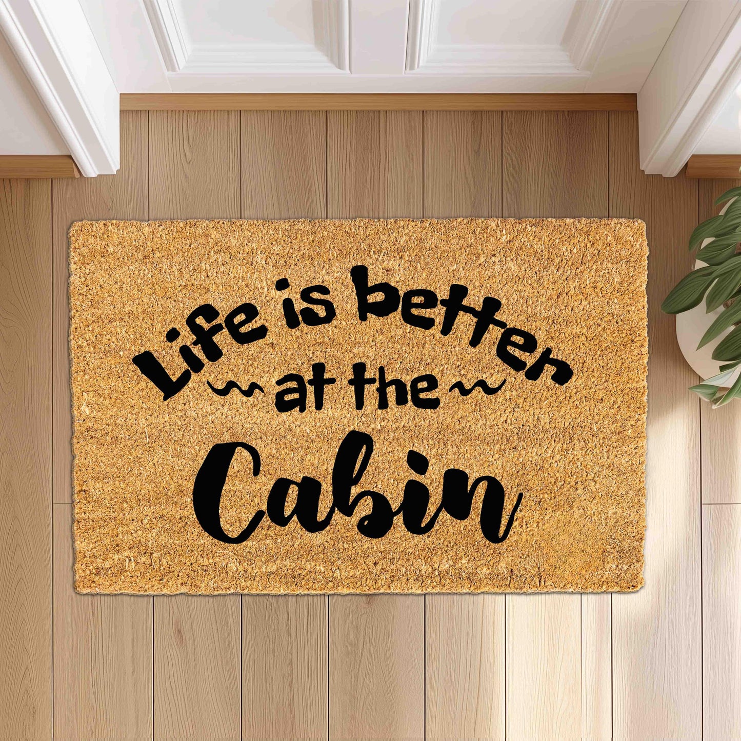 Personalized House Doormat for any house, Life is Better at the 'custom text' doormat, Housewarming Gift, Home Decor Outdoor Mat