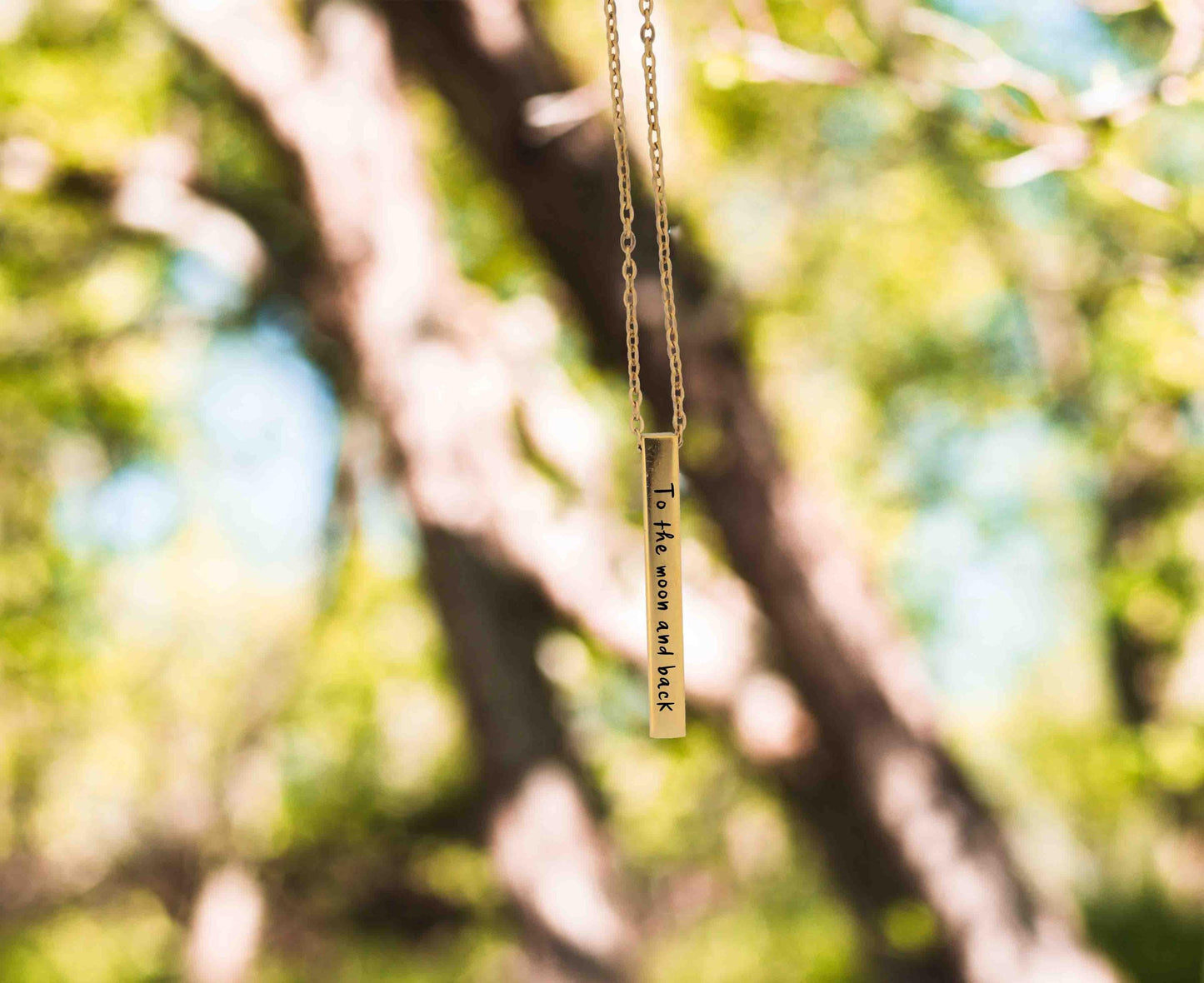 Personalized Simple Necklace for Valentines Day Anniversary, New Couple Wedding Gift Vertical Bar Necklace, Custom Engraved Dainty Necklace