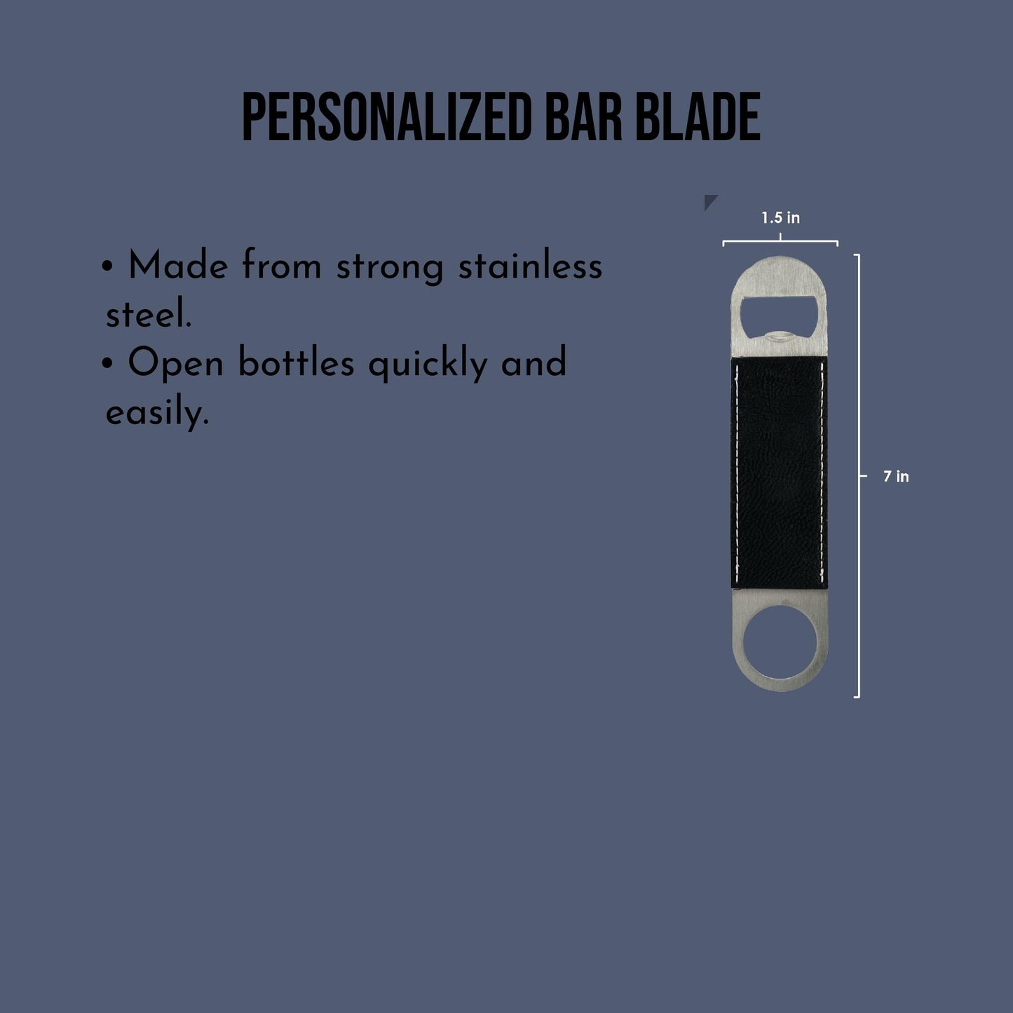Personalized bar blade with wedding name title, Custom groomsman proposal gift, Mens gift