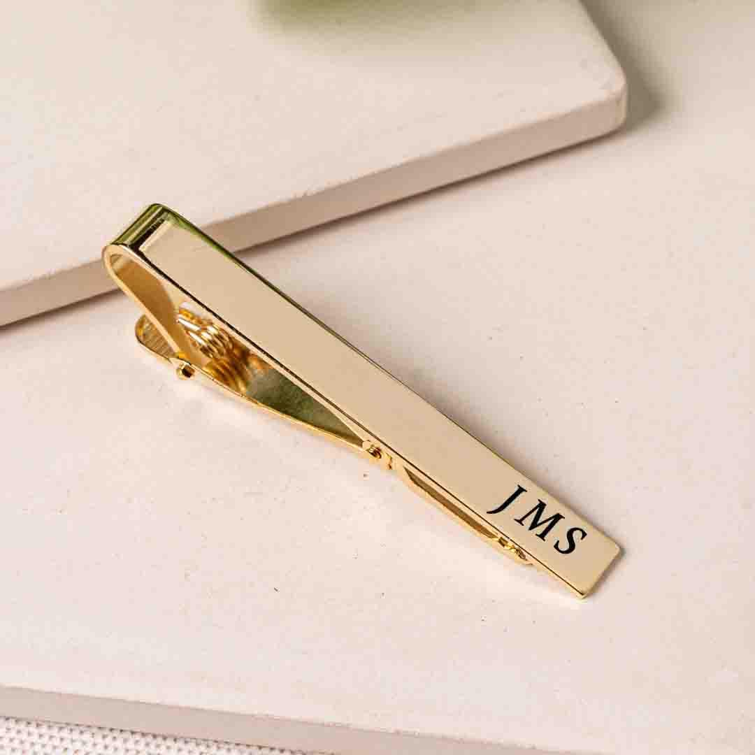 Personalized initials name Tie Clip, Custom TieClip, Mens Jewelry Gift