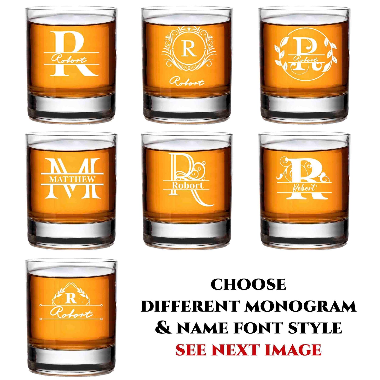 Personalized Husband Whiskey Glasses, Custom Engraved Rocks Glass, Funny Monogram Gift for Men, Boyfriend, wine, cocktail, tequila barware