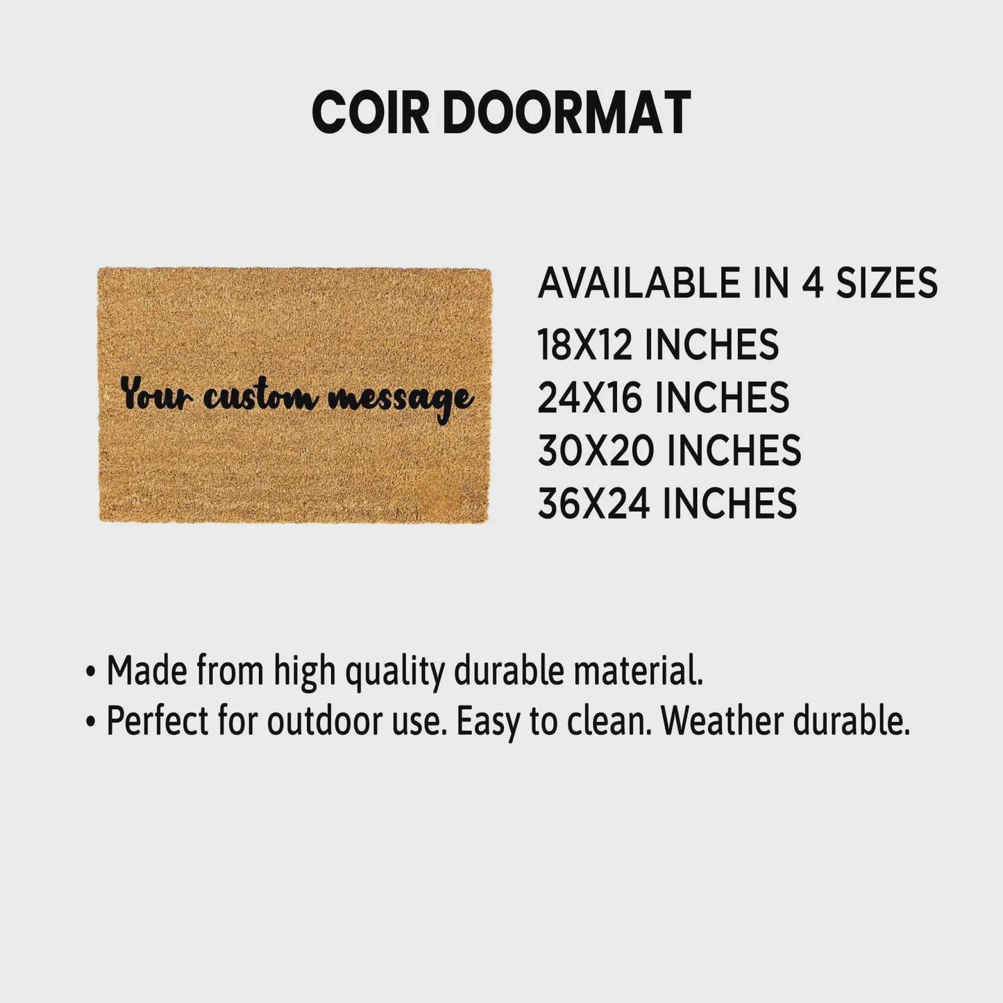 Life is Better on the deck or any custom place doormat, Housewarming Gift, Home Decor Outdoor Mat