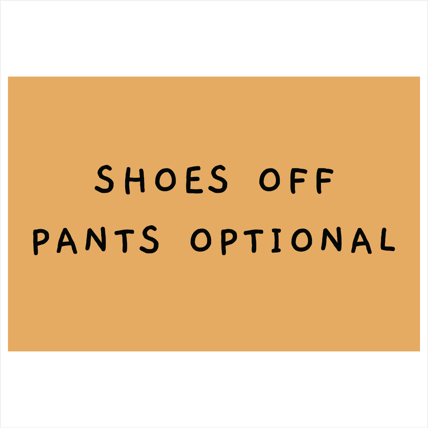 Funny Shoes Off Pants Optional Doormat, new Etsy order