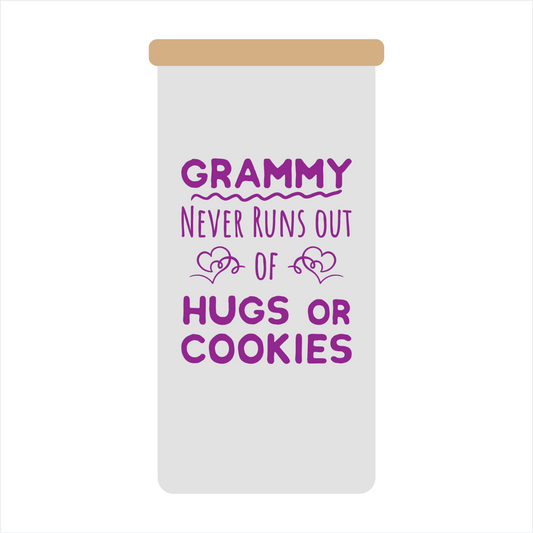Grammy Cookie Glass Jar, purple